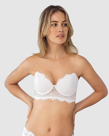 Sostén tipo bustier de realce suave#color_000-blanco