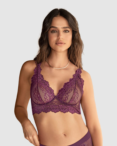 Sostén tipo bralette en encaje y transparencias#color_447-uva