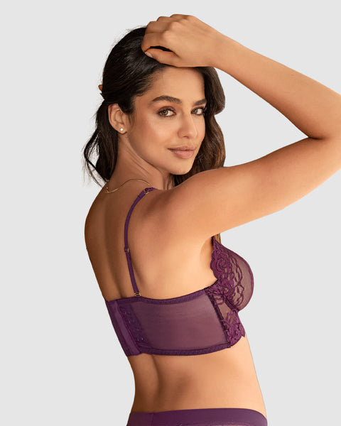 Sostén tipo bralette en encaje y transparencias#color_447-uva