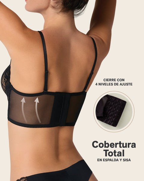 Sostén tipo bralette en encaje y transparencias#color_700-negro