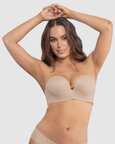 Sostén wow de triple realce ideal como strapless#color_802-cafe-claro