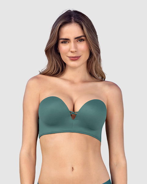 Sostén WOW de triple realce ideal como strapless#color_b25-verde-pino