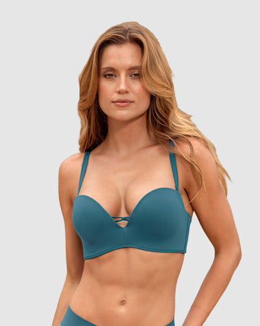 Sostén WOW de triple realce ideal como strapless#color_b71-turquesa