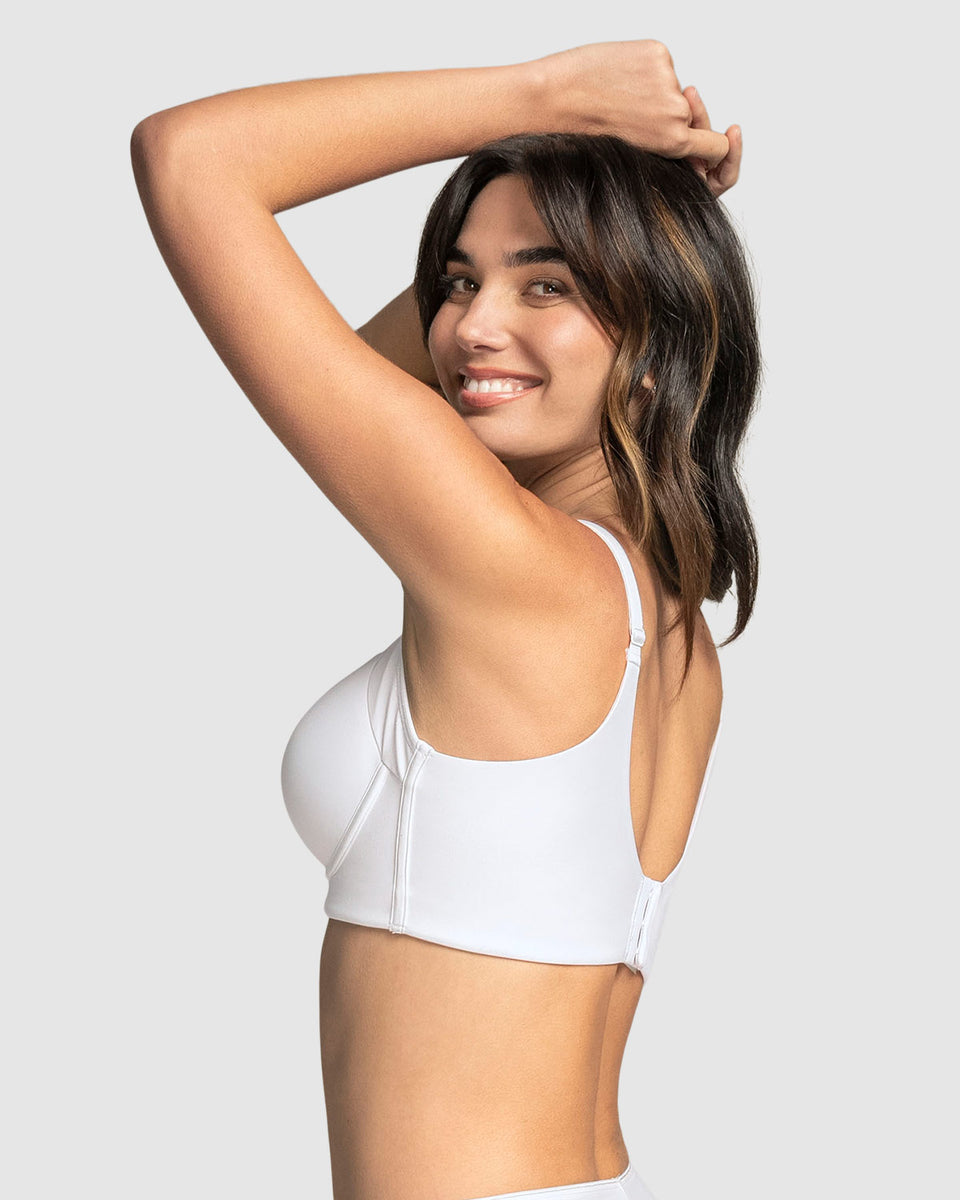 Sostén de realce suave y cubrimiento alto en sisa y espalda cover bra