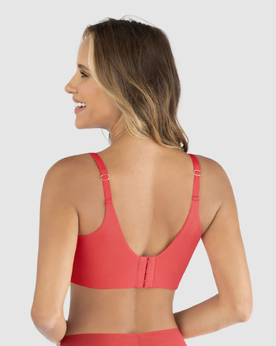 Sostén de realce suave y cubrimiento alto en sisa y espalda Cover Bra#color_204-coral