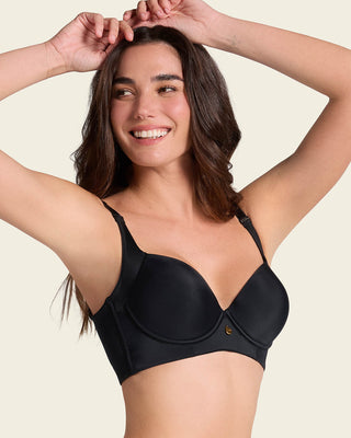 Sostén de realce suave y cubrimiento alto en sisa y espalda cover bra#color_700-negro