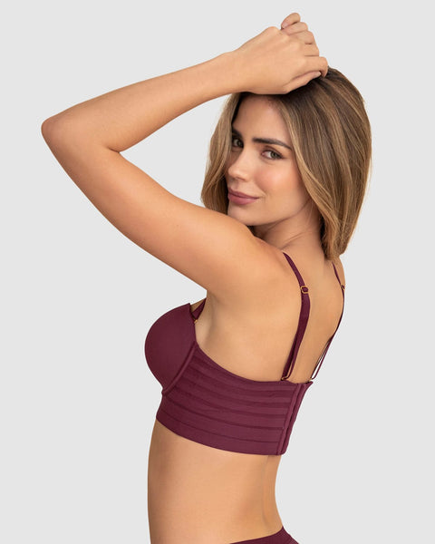 Sostén tipo bustier Support Strapless#color_382-vino-tinto