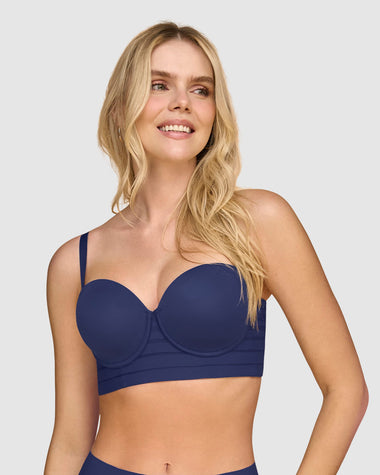Sostén tipo bustier Support Strapless#color_536-azul-oscuro