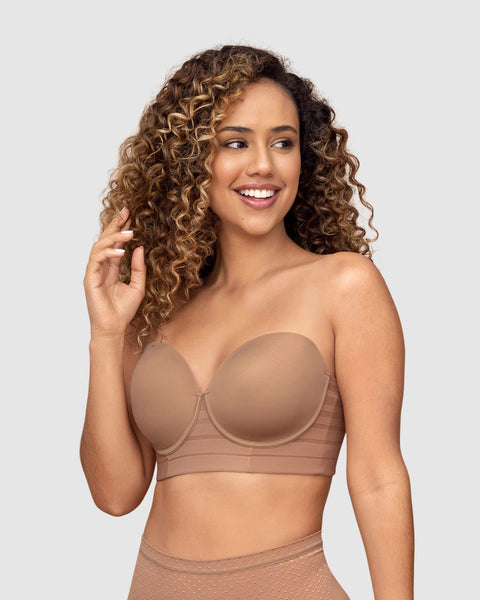 Paquete x2 sostenes tipo bustier support strapless#color_857-cafe