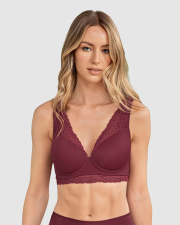 Sostén de gran cubrimiento: Deep Coverage Bra#color_382-vino