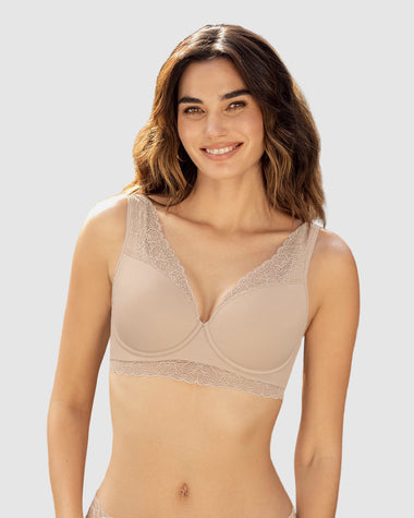 Sostén de gran cubrimiento Deep Coverage Bra#color_802-cafe-claro