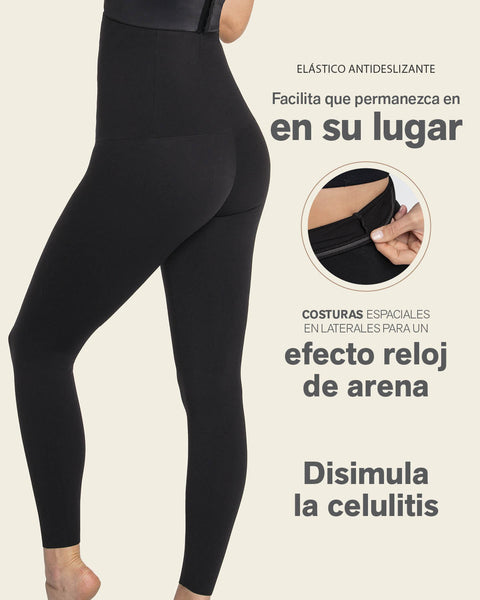 Legging de tiro alto con control fuerte de abdomen#color_700-negro