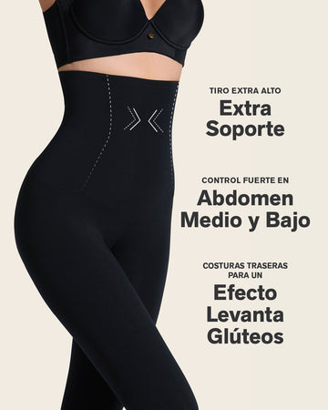 Legging de tiro alto con control fuerte de abdomen#color_700-negro