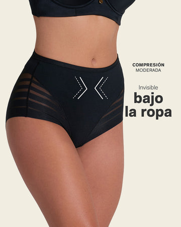 Calzón faja clásico con bandas de tul#color_700-negro