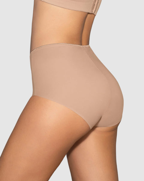 Panty clásico efecto invisible de control fuerte en abdomen#color_802-cafe-claro