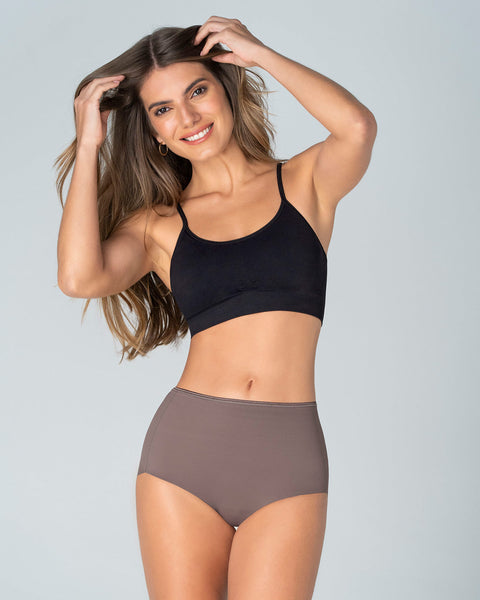 Calzón clásico efecto invisible de control fuerte en abdomen#color_868-taupe