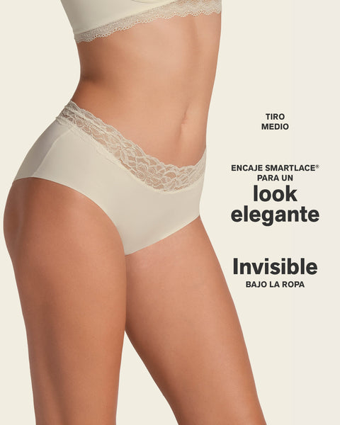 Calzón pantaleta en tela ultraliviana con franja de encaje#all_variants