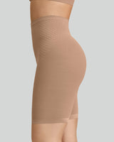 Short de control suave de abdomen efecto invisible tiro alto#color_857-cafe