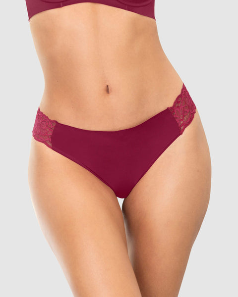 Colaless invisible con toques de encaje en laterales#color_a97-vino-medio
