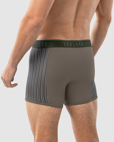 Bóxer corto con tecnología de ajuste perfecto en microfibra#color_796-verde-grisaceo