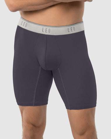 Bóxer largo deportivo de máxima frescura en microfibra#color_129-gris-elastico-gris-oscuro