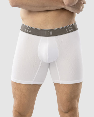 Bóxer medio diseño ergonómico ultrafresco y cómodo en microfibra#color_003-blanco