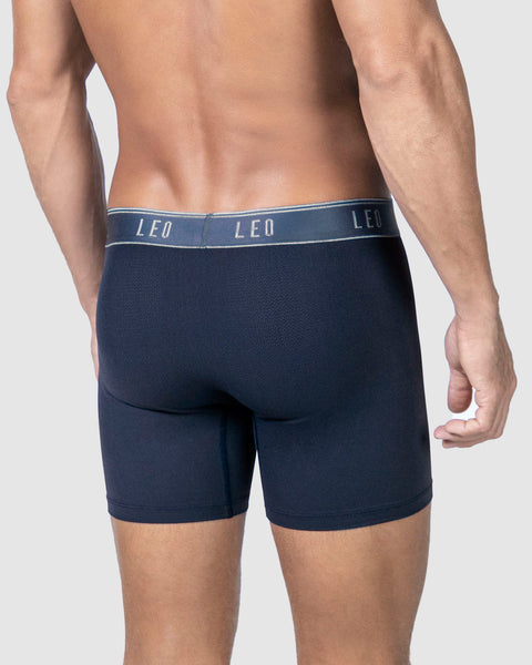 Bóxer medio diseño ergonómico ultrafresco y cómodo en microfibra#color_059-azul-oscuro