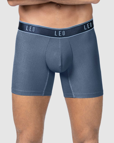 Bóxer medio diseño ergonómico ultrafresco y cómodo en microfibra#color_085-azul-grisaceo