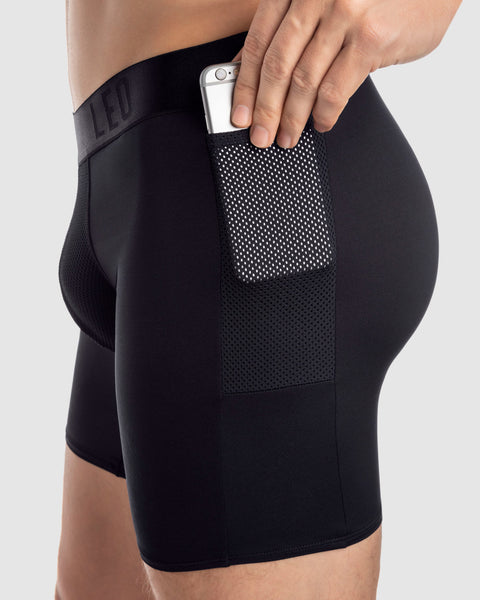 Bóxer deportivo con bolsillo lateral en microfibra#color_700-negro