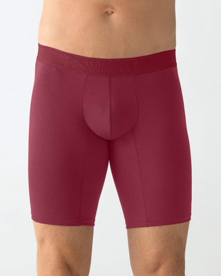 Bóxer largo de algodón que evita el roce entre las piernas#color_a88-rojo-oscuro