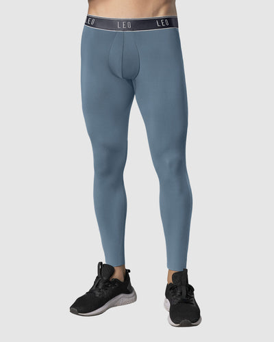 Calza deportiva en microfibra con mallas transpirables para hombre#color_544-azul-grisaceo