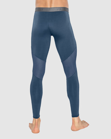 Calza deportiva en microfibra con mallas transpirables para hombre#color_589-azul