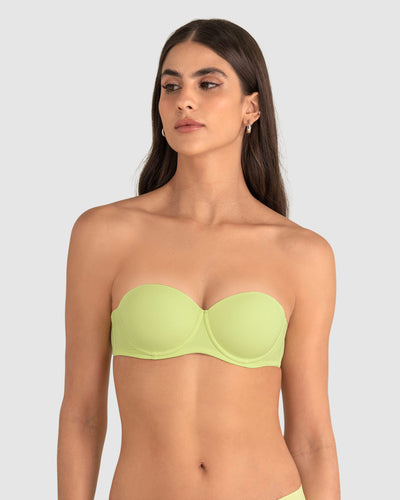 Sostén strapless con realce incorporado#color_696-amarillo-claro