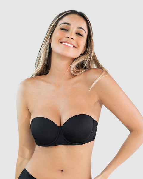 Sostén strapless con realce incorporado#color_700-negro