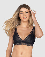 Bralette en tul y encaje con cargaderas dobles#color_700-negro
