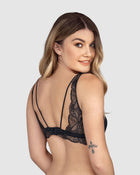 Bralette en tul y encaje con cargaderas dobles