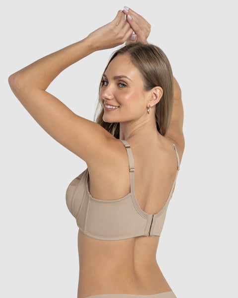 Sostén de buen cubrimiento ideal para busto pesado Natural Support#color_802-cafe-claro