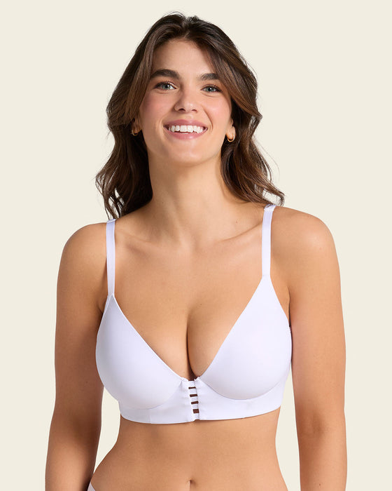 Brasier memory bustier triangular de realce alto y buen cubrimiento#color_000-blanco