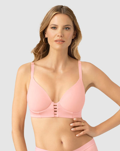 Sostén triangular de realce alto y buen cubrimiento Memory Bustier#color_299-rosa-claro
