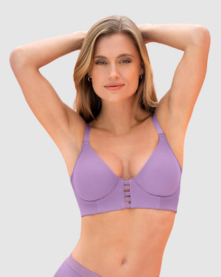 Sostén triangular de realce alto y buen cubrimiento Memory Bustier#color_412-lila-oscuro
