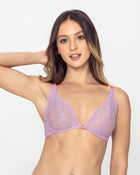 Bralette en encaje con transparencias y arco