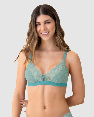 Bralette triangular en encaje y tul con detalle de ojal en escote#color_196-azul