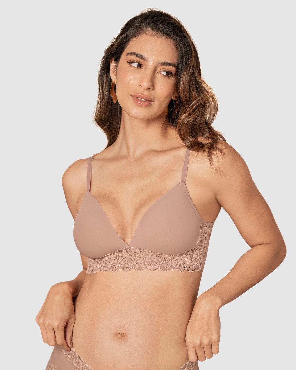 Sostén ultracómodo con encaje en la base y espalda Comfy Bra