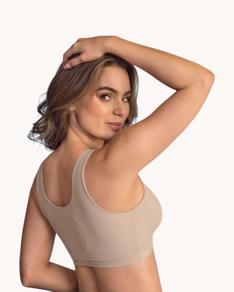 Top talla única ultracómodo con bolsillo interno para guardarlo pocket bra#color_802-cafe-claro