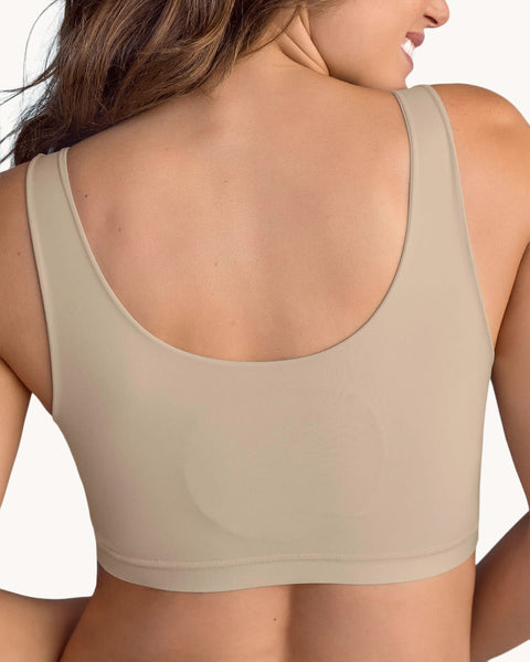 Top talla única ultracómodo con bolsillo interno para guardarlo pocket bra#color_802-cafe-claro