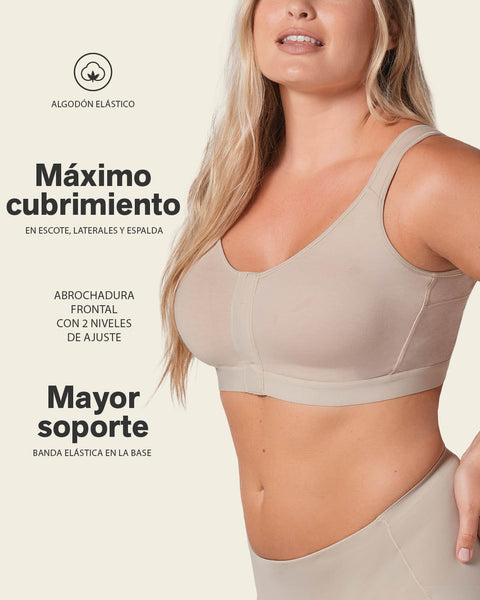 Sostén tipo top multiusos ultracómodo en algodón All in One Bra#color_a18-rosado-claro