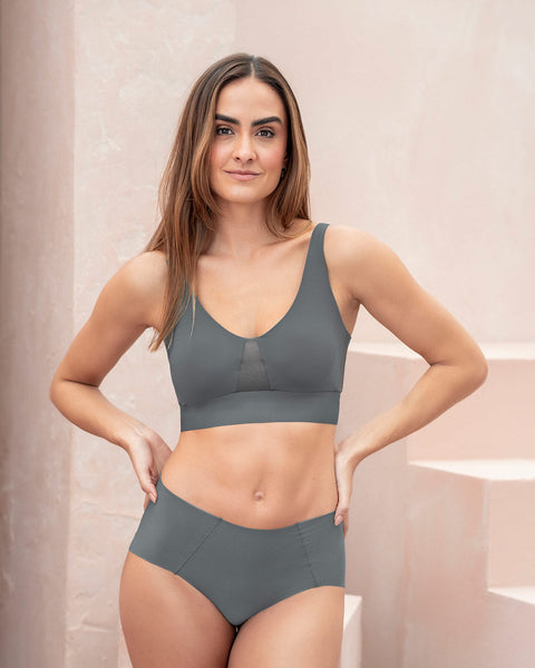 Sostén tipo top de copas extraíbles totalmente cómodo y liviano Flexi Brastop#color_673-gris