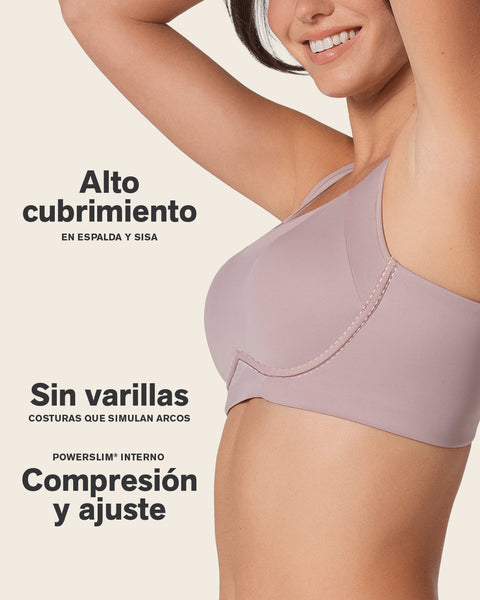 Sostén sin arco ultracómodo de alto soporte y cubrimiento Everyday Bra#color_281-palo-de-rosa