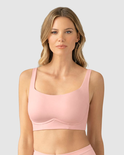 Sostén sin arco ultracómodo de alto soporte y cubrimiento Everyday Bra#color_299-rosa-claro