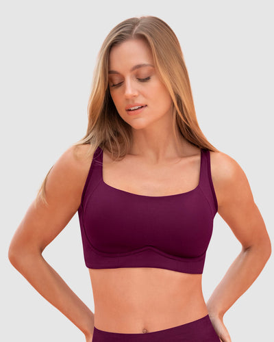 Sostén sin arco ultracómodo de alto soporte y cubrimiento Everyday Bra#color_466-morado-oscuro